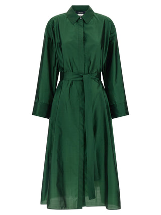 Bicolor Polyester Midi Dress