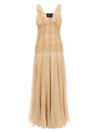 Multicolor Silk Long Dress