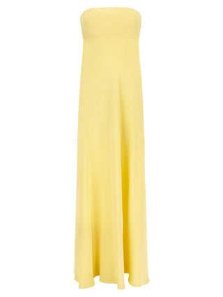 Bicolor Silk Long Dress