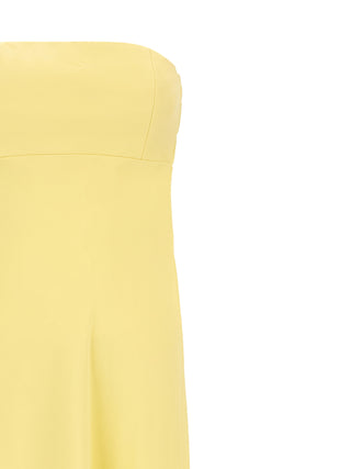 Bicolor Silk Long Dress