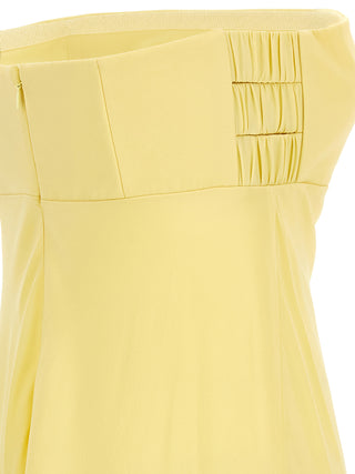 Bicolor Silk Long Dress
