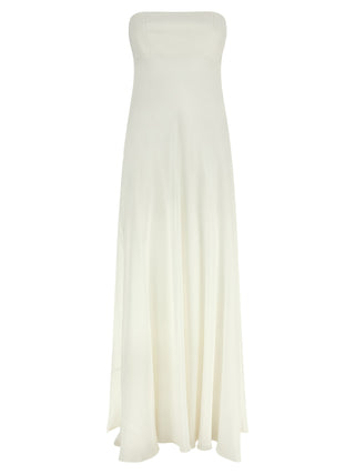 White Silk Long Dress