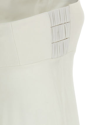 White Silk Long Dress
