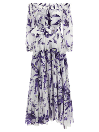 Purple Cotton Long Dress