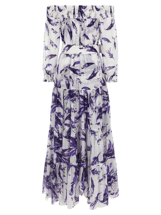 Purple Cotton Long Dress