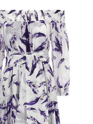 Purple Cotton Long Dress