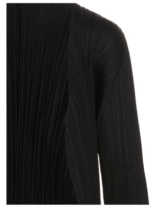 Black Polyester Cardigan