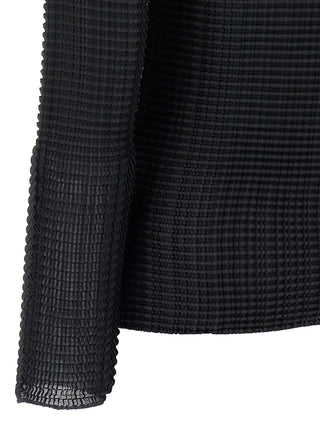 Black Polyester Cardigan