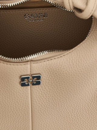 Beige Polyester Handbag