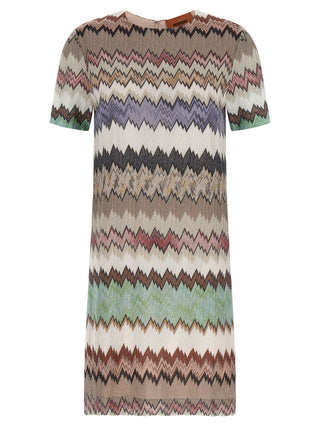 Multicolor Viscose Short Dress