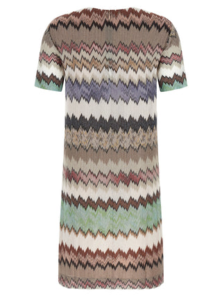 Multicolor Viscose Short Dress
