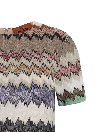 Multicolor Viscose Short Dress