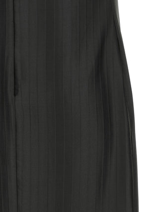 Black Viscose Midi Dress