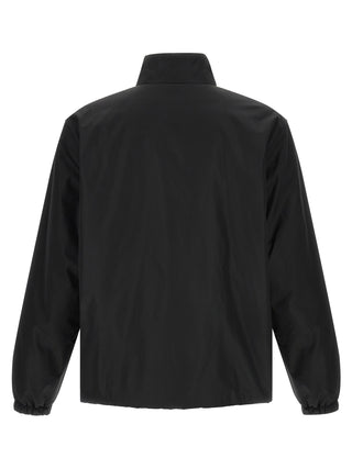 Black Polyester Full-Length Jacket