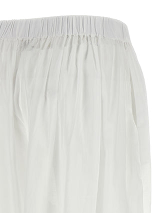 White Cotton Casual Pants