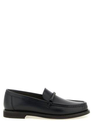 Black Calfskin Slip-On Loafers