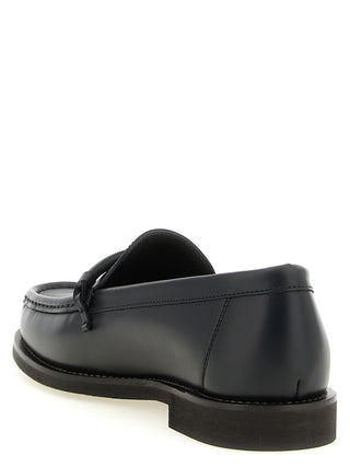 Black Calfskin Slip-On Loafers