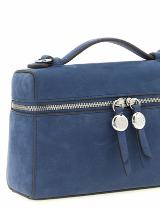 Blue Lamb Leather Handbag