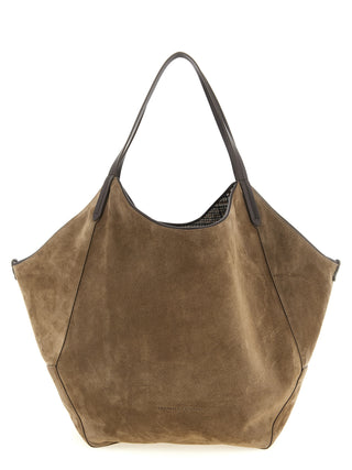 Brown Alpaca Leather Tote Bag