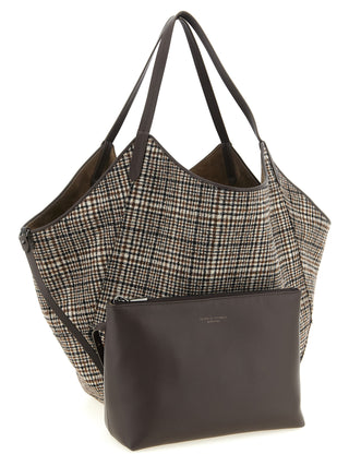 Brown Alpaca Leather Tote Bag