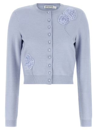 Blue Polyester Cardigan