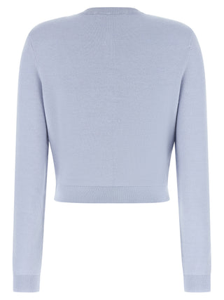 Blue Polyester Cardigan