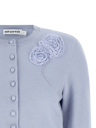 Blue Polyester Cardigan