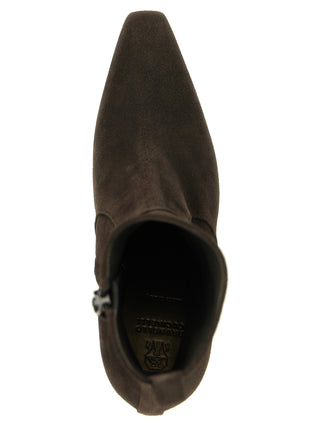 Brown Calfskin Ankle Boots
