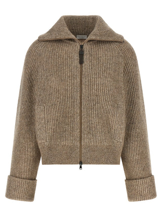Beige Cashmere Cardigan