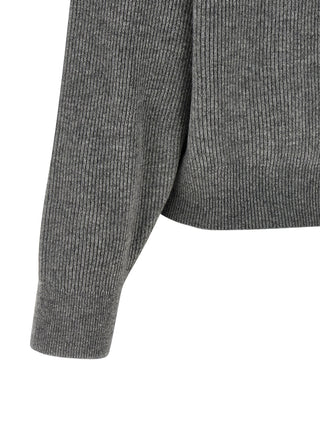 Gray Virgin Wool Cardigan