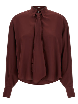 Bordeaux Silk Blouse