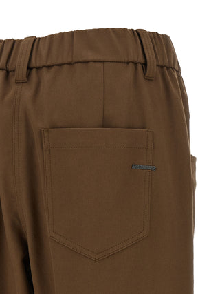 Pantalones casuales de algodón marrón