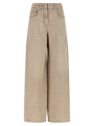 Beige Cotton Jeans Denim