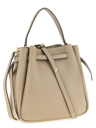 Beige Cowhide Handbag