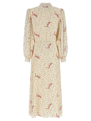Multicolor Silk Midi Dress
