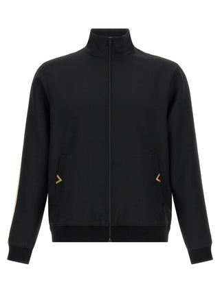 Sudadera negra de poliéster