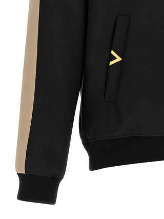 Sudadera negra de poliéster