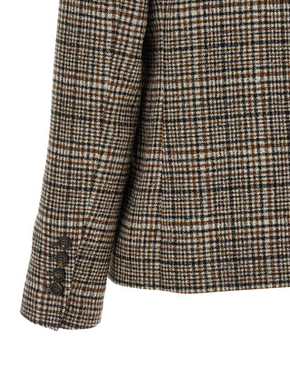 Beige Alpaca Leather Blazer