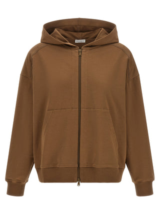 Brown Cotton Hoodie