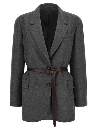 Blazer gris de lana virgen