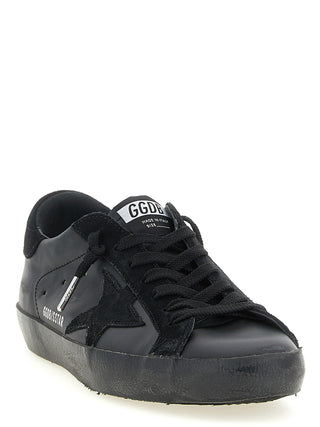 Black Cowhide Low Top Sneakers