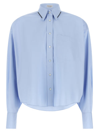 Blusa de algodón azul