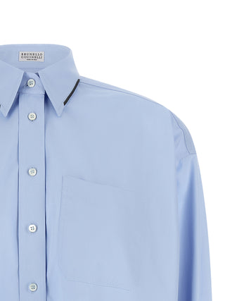Blusa de algodón azul