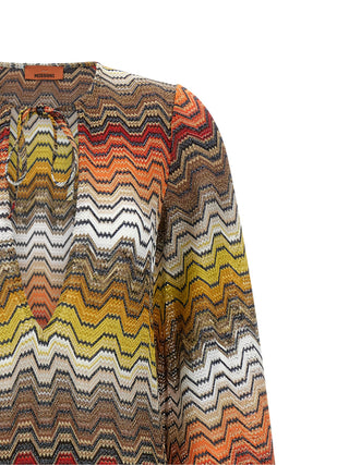 Vestido Casual de Viscosa Multicolor