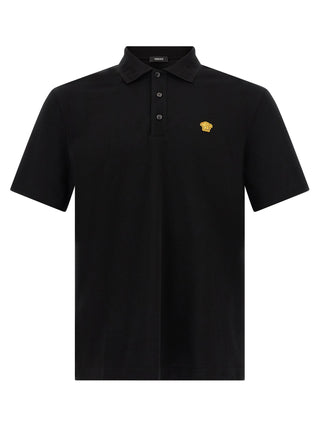 Black Cotton Polo Shirt