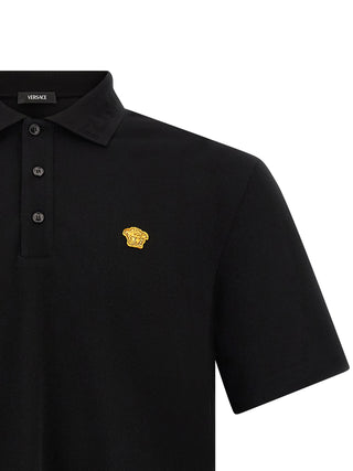 Black Cotton Polo Shirt