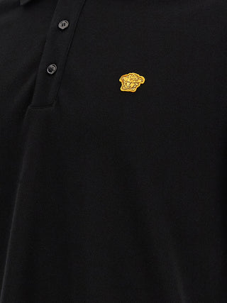 Black Cotton Polo Shirt