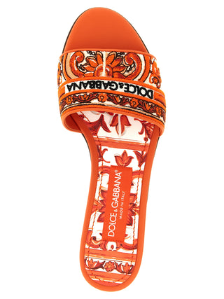 Orange Cotton Slides