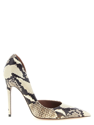 Beige Calfskin High Heel Pumps