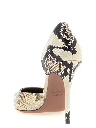 Beige Calfskin High Heel Pumps